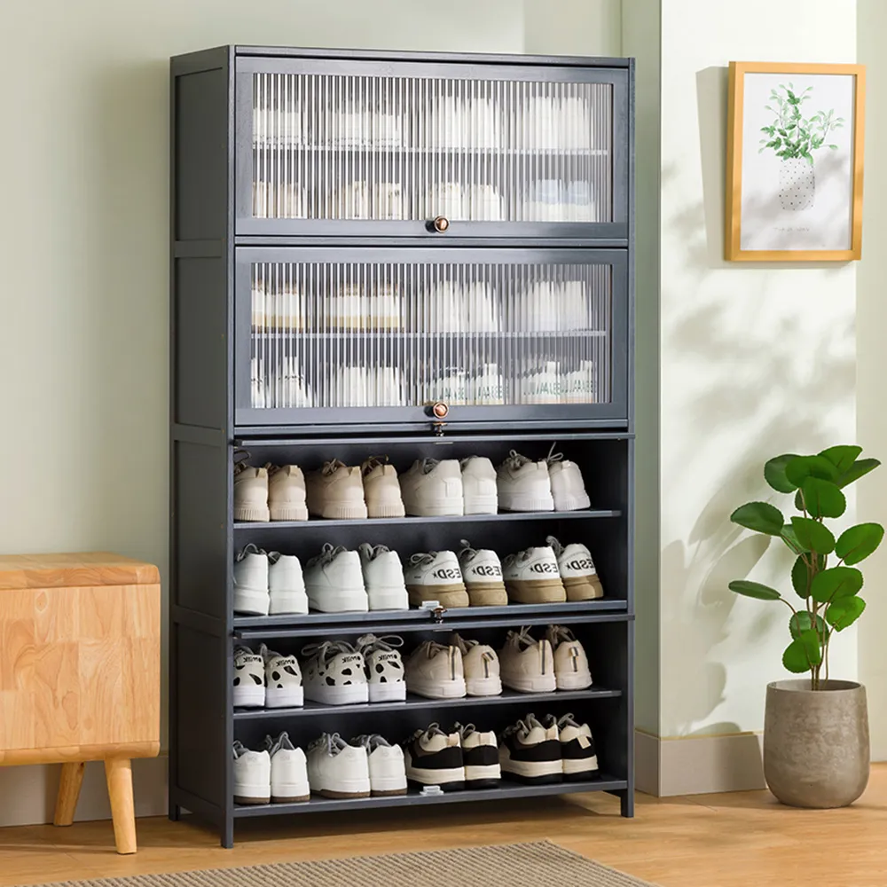 【HappyLife】沉穩深灰楠竹製三門餐邊櫃 (Y10709) 歷史價格詳細信息