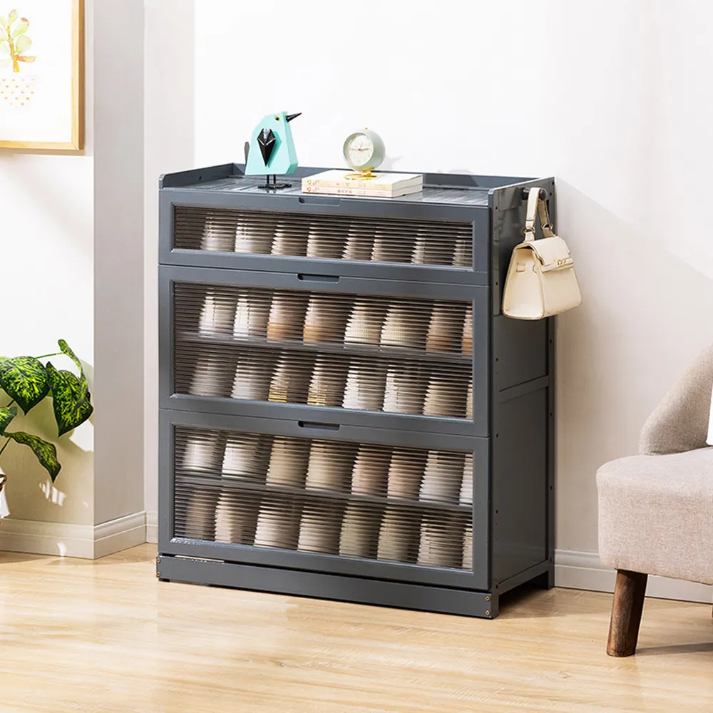 【HappyLife】沉穩深灰楠竹製三門餐邊櫃 (Y10709) 歷史價格詳細信息