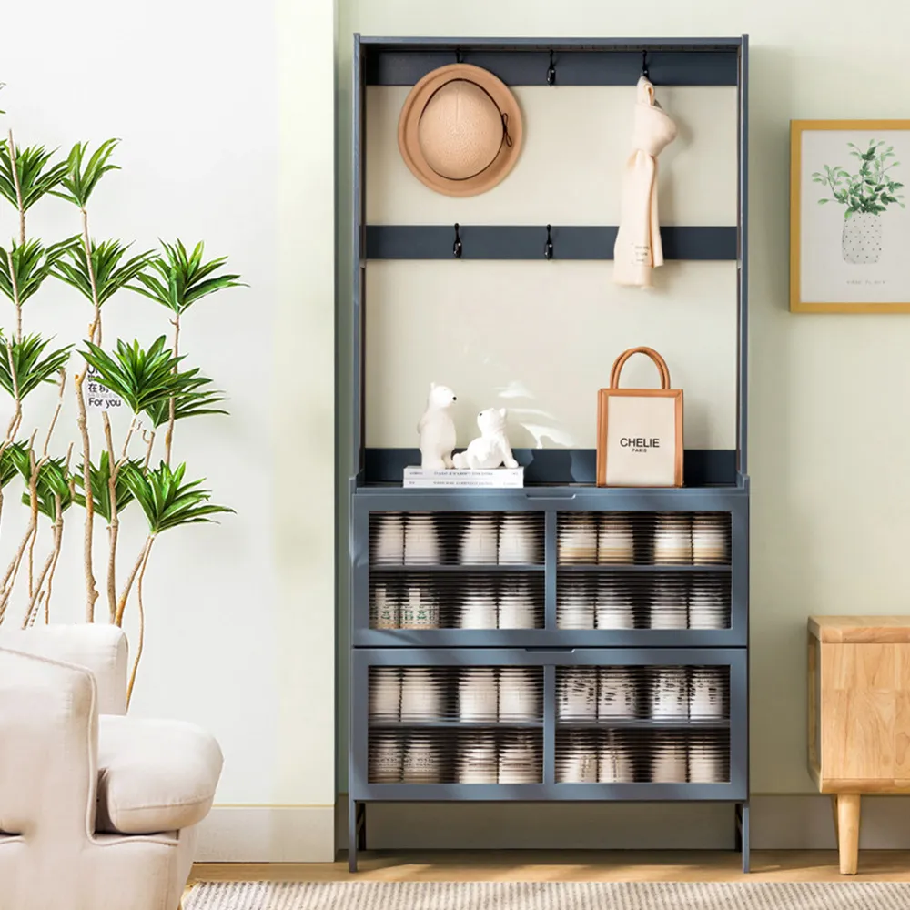 【HappyLife】楠竹灰白翻門鞋櫃/七層60cm (Y11232) 歷史價格詳細信息