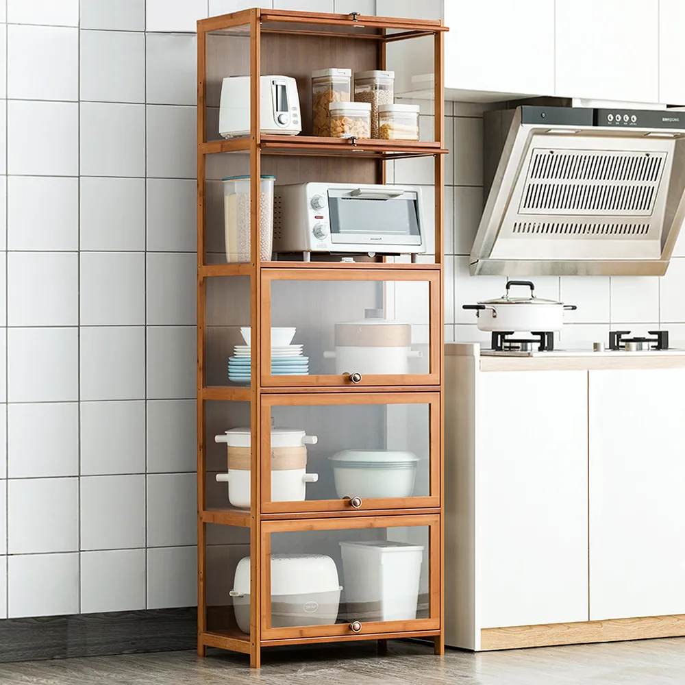 【HappyLife】楠竹製透明壓克力翻門展示櫃/三層80CM (Y10607) 歷史價格詳細信息