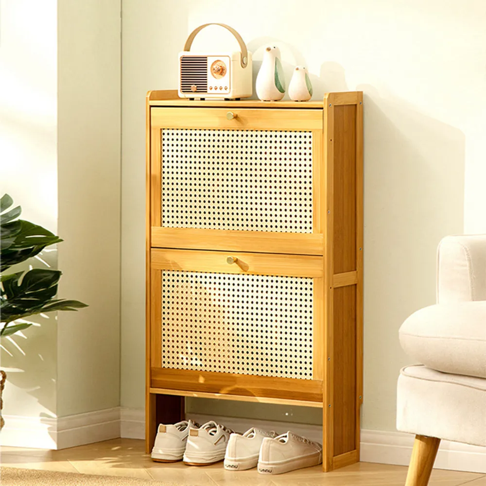 【HappyLife】楠竹翻斗鞋櫃/三門50cm (Y11226) 歷史價格詳細信息