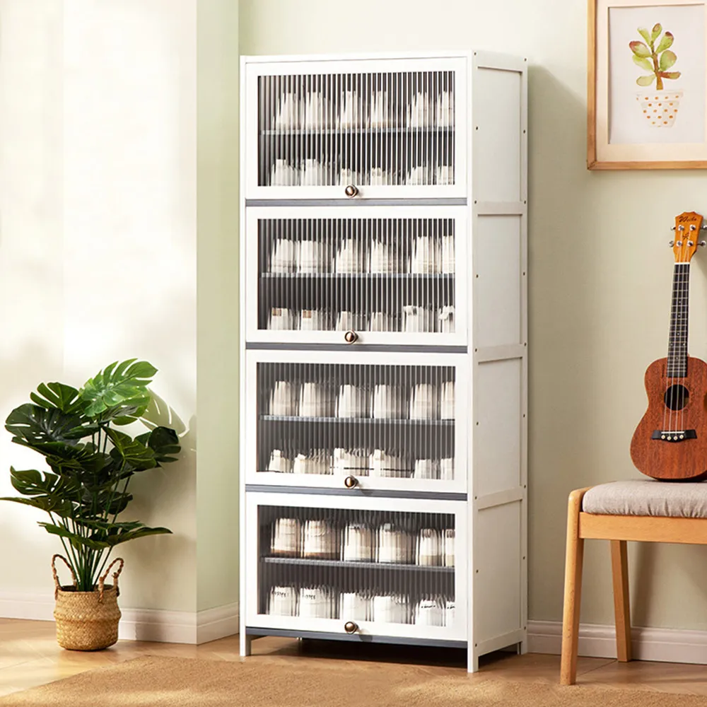 【HappyLife】楠竹移門鞋櫃/灰色/四門117CM (Y11023) 歷史價格詳細信息