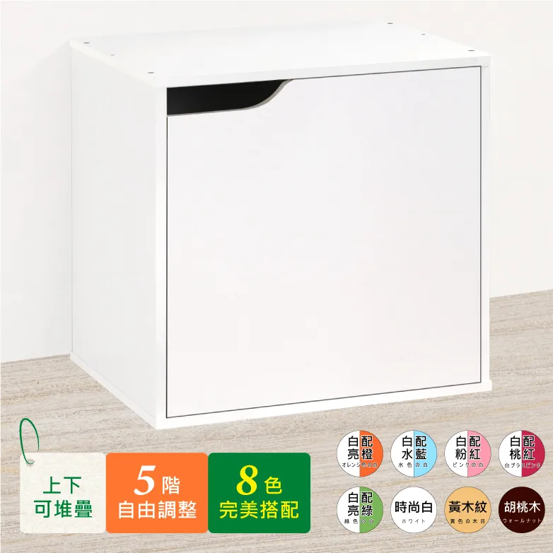 【Hopma】單門櫃-白配粉紅 歷史價格詳細信息