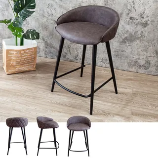 Boden-威特工業風皮革吧台椅/吧檯椅/高腳椅(低) 歷史價格詳細信息