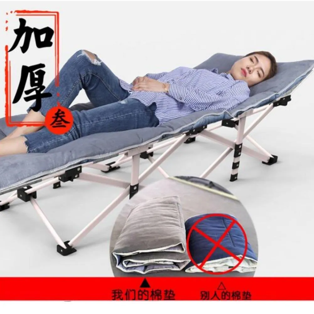 May Shop 【S106111625-1】戶外休閒午休折疊床 行軍床搭配抓絨睡袋加厚超輕睡袋 歷史價格詳細信息