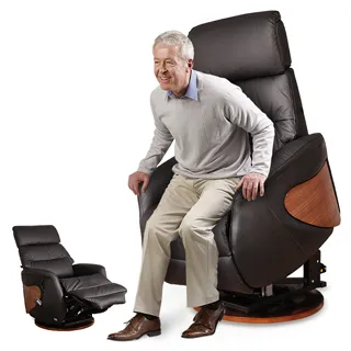 Sun Pin｜Derek德睿克伯爵無重力起身椅 全牛皮雙馬達 暖灰｜免運活動中 歷史價格詳細信息