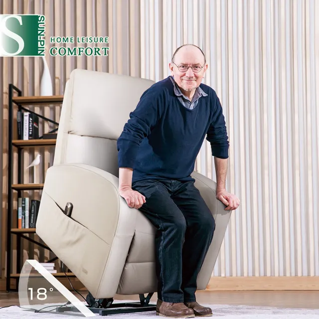 Sun Pin｜Derek德睿克伯爵無重力起身椅 全牛皮雙馬達 暖灰｜免運活動中 歷史價格詳細信息