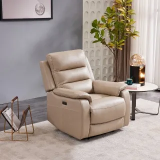 芝華仕頭等艙莫迪 頭層牛皮 單人電動沙發附USB 暮光灰 歷史價格詳細信息