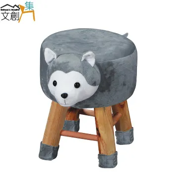 【文創集】可愛小柯基犬造型皮革椅凳(二色可選) 歷史價格詳細信息