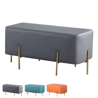 Bernice-亞歷克皮革方型小椅凳/沙發腳椅/矮凳/小椅子(三色可選) 歷史價格詳細信息