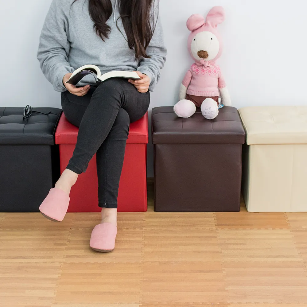 皮革收納凳 多功能皮革長方形收納凳 可折疊試衣間凳子家用 歷史價格詳細信息