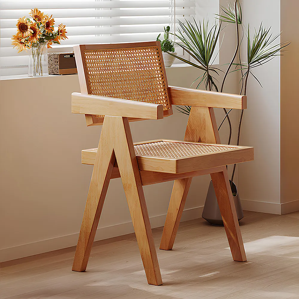 原木編藤藝實木椅子咖啡廳桌椅餐廳甜品餐飲簡約沙發卡座組合 歷史價格詳細信息