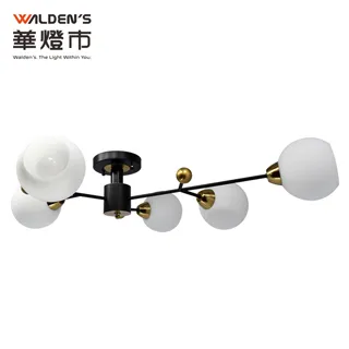 【華燈市】石榴花6+1半吸頂燈 燈飾燈具 客廳房間燈 居家裝潢 現代時尚 歷史價格詳細信息