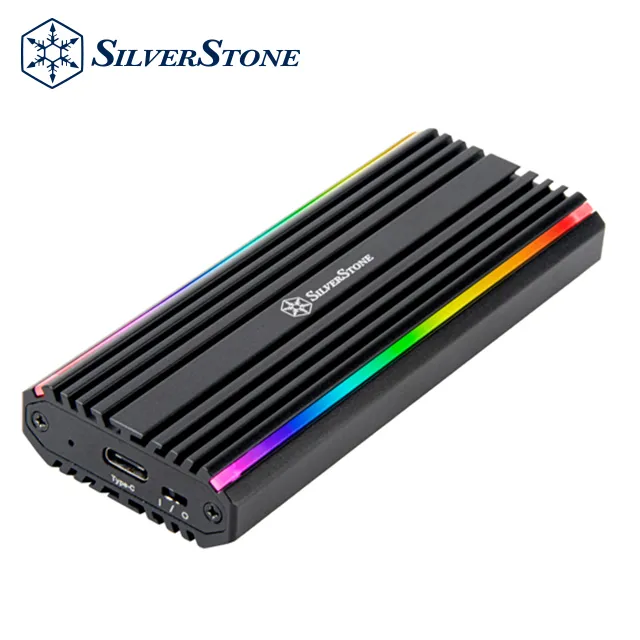 M.2 NVMe RGB全鋁合金雙腎紋硬碟外接盒10G M2R1-G2-SV-BP 歷史價格詳細信息