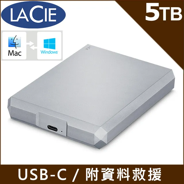 LaCie Mobile Drive 2TB USB-C USB 3.0 可攜式硬碟 太空灰 歷史價格詳細信息
