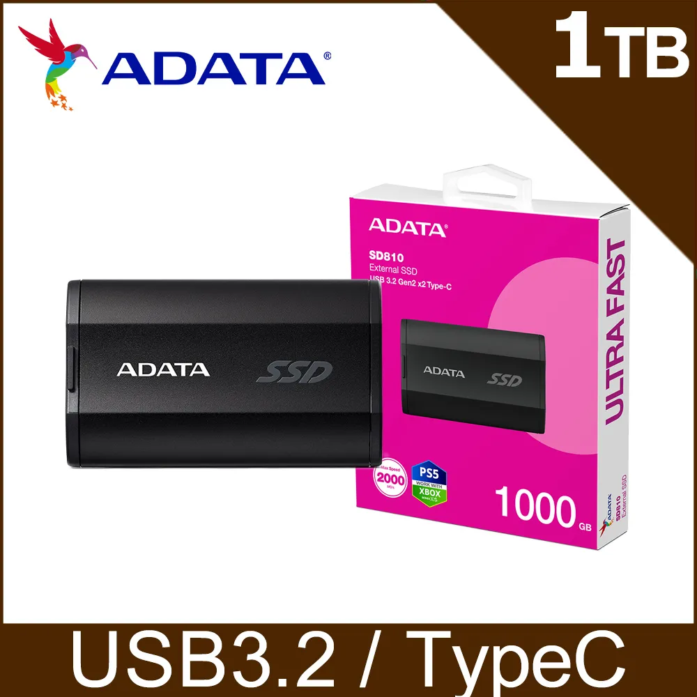 【ADATA 威剛】SD810 4000GB 外接式固態硬碟SSD(銀色 / SD810-4000G-CSG) 歷史價格詳細信息