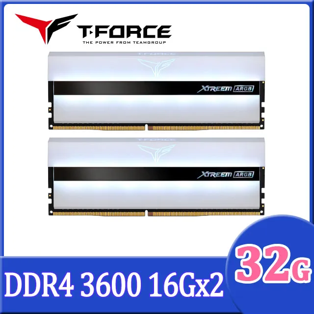TEAM十銓 T-FORCE XTREEM ARGB WHITE DDR4 3200 3600 4000 32GB 歷史價格詳細信息