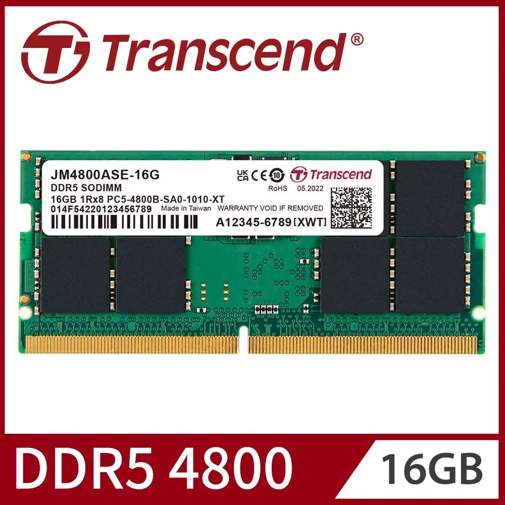 Transcend 創見 JetRam DDR5 4800 16GB 筆記型記憶體 JM4800ASE-16G 歷史價格詳細信息