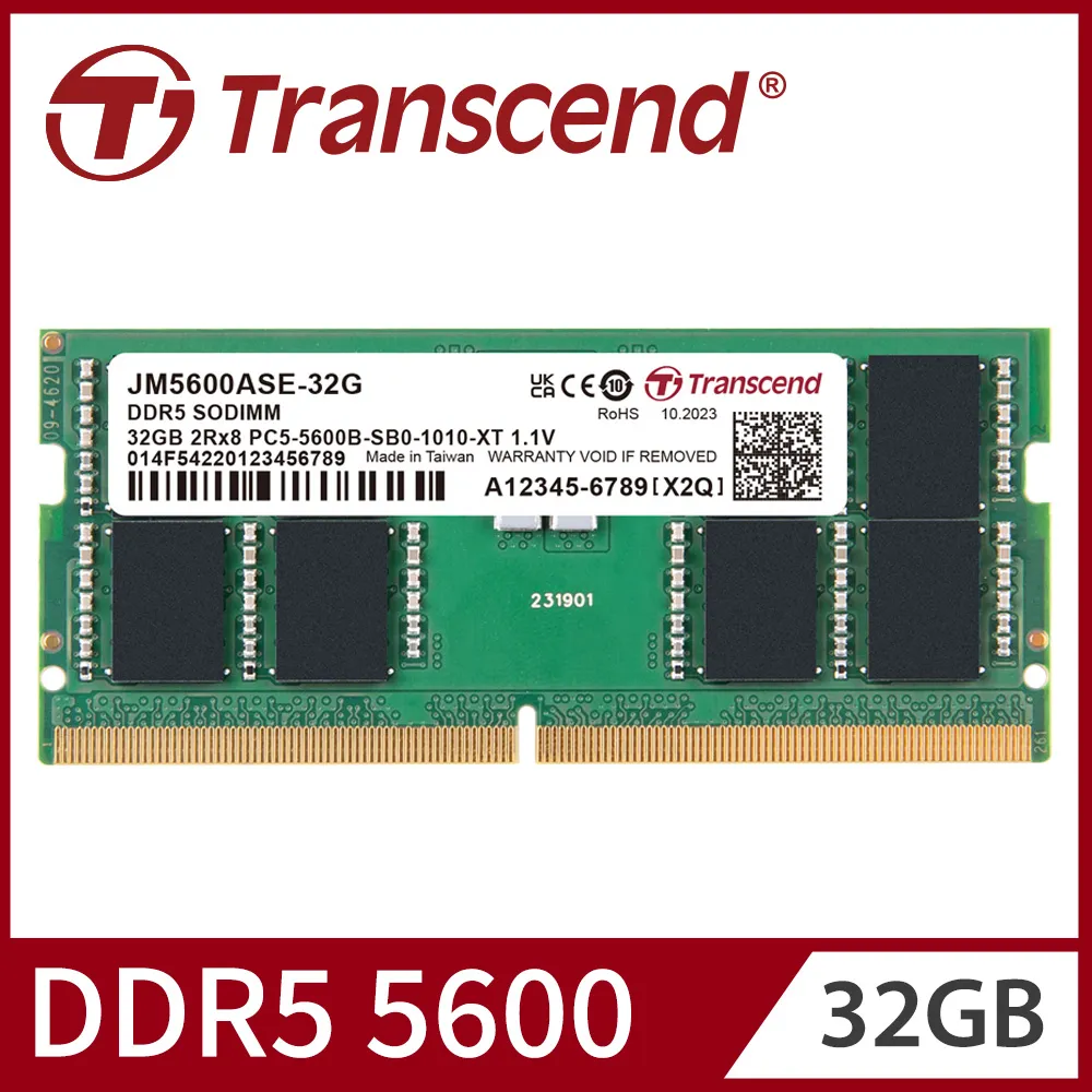 Transcend 創見 JetRam DDR5 5600 32GB 筆記型記憶體 JM5600ASE-32G 歷史價格詳細信息