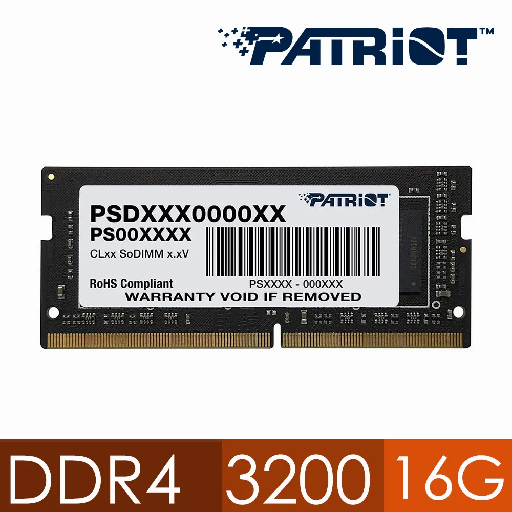 【PATRiOT 博帝】DDR4 3200 16GB 桌上型記憶體(PSD416G320081) 歷史價格詳細信息