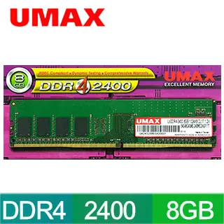 UMAX DDR4 2400 8GB 1024x8 桌上型記憶體 歷史價格詳細信息