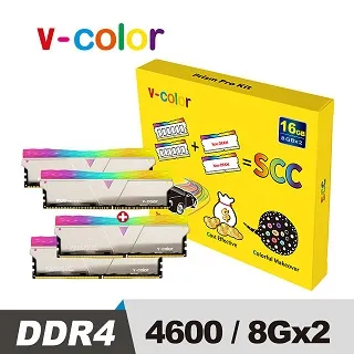 v-color全何SCC套件DDR4 4600 16GB(8GBX2)內含2支RGB桌上型超頻記憶體+2支RGB虛擬燈條 歷史價格詳細信息