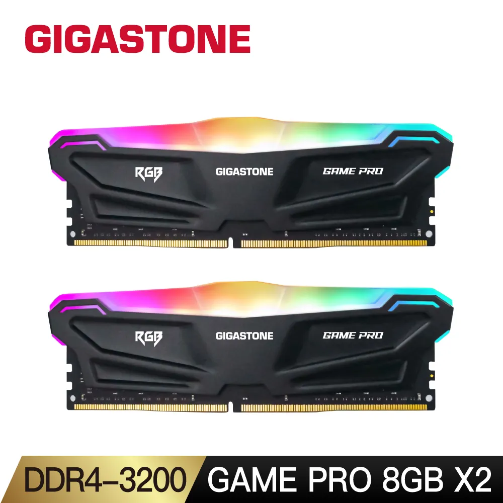 GIGASTONE 立達 Game Pro DDR4 3200 16GB(8Gx2) RGB電競超頻 桌上型記憶體-黑 歷史價格詳細信息