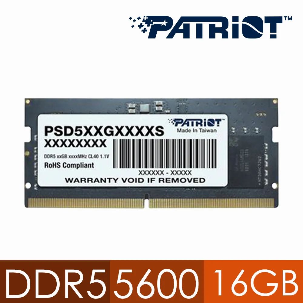 【PATRiOT 博帝】DDR5 5600 32GB 桌上型記憶體(PSD532G56002) 歷史價格詳細信息