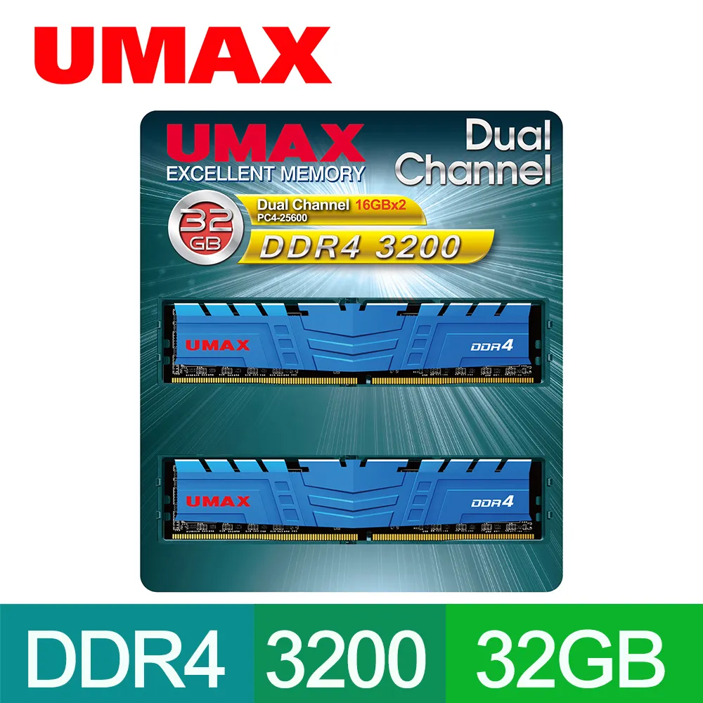 UMAX DDR4 3200 32GB 2048x8 桌上型記憶體 歷史價格詳細信息