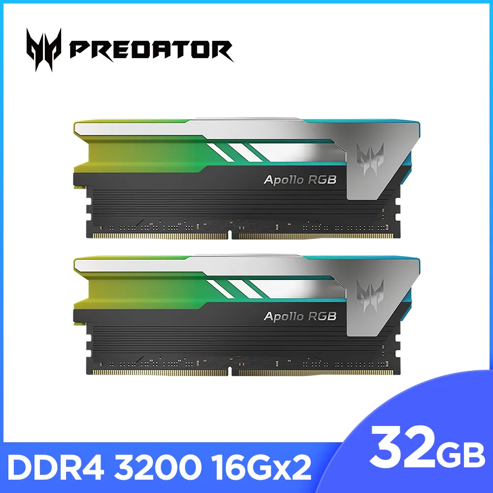 Acer Predator Appllo DDR4-3200 32G(16*2)(CL16) RGB超頻桌上型記憶體 歷史價格詳細信息
