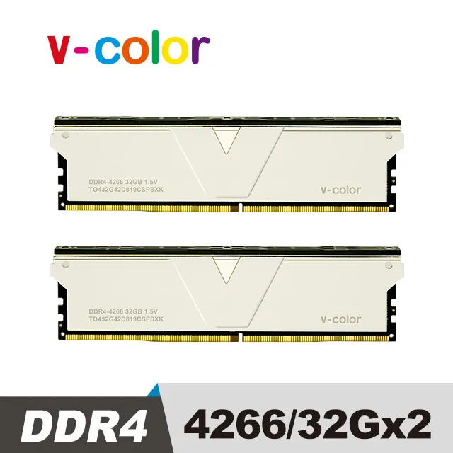 v-color 全何 Skywalker Plus 系列 DDR4 4266 64GB (32GBx2) 桌上型超頻記憶體  (金) 歷史價格詳細信息