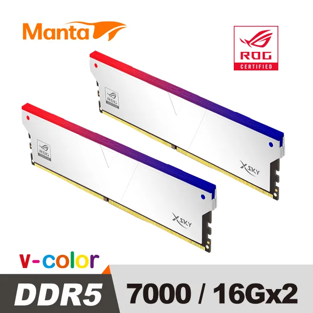 【v-color 全何】MANTA XSKY RGB DDR5 6200 64GB kit 32GBx2(ROG認證桌上型超頻記憶體) 歷史價格詳細信息