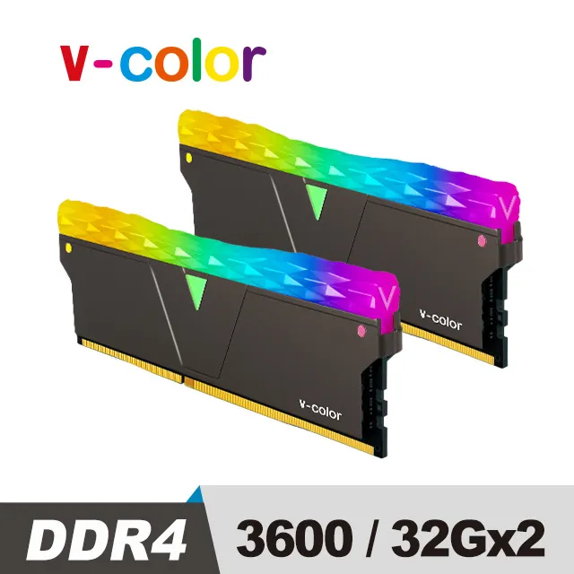 v-color 全何 Prism Pro 系列 DDR4 3600 32GB(16GBX2) RGB桌上型超頻記憶 (黑色) 歷史價格詳細信息