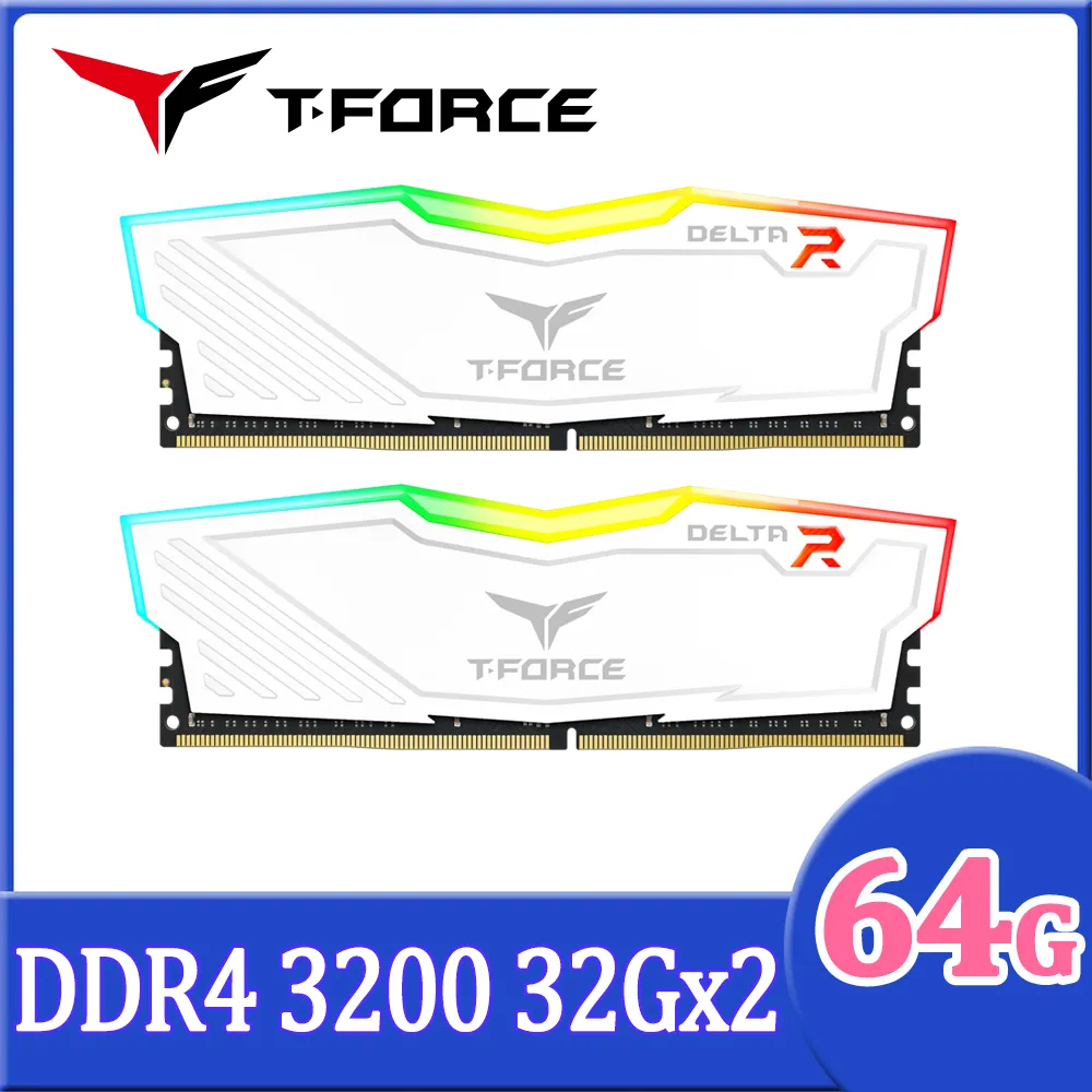 【Team 十銓】T-FORCE DELTA RGB 炫光 DDR4 3200 64GB 32Gx2 CL16 黑色 桌上型超頻記憶體 歷史價格詳細信息