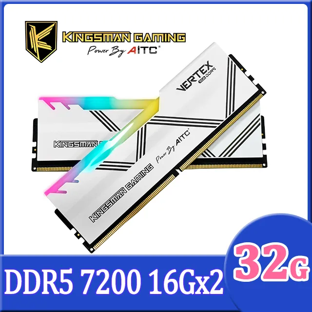 【AITC】KINGSMAN VERTEX RGB DDR5 32GB(16G*2) 6800 雙通道 桌上型 超頻記憶體 歷史價格詳細信息