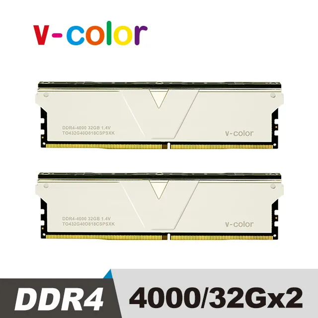 v-color 全何 Skywalker Plus 系列 DDR4 4000 64GB (32GBx2) 桌上型超頻記憶體  (金) 歷史價格詳細信息