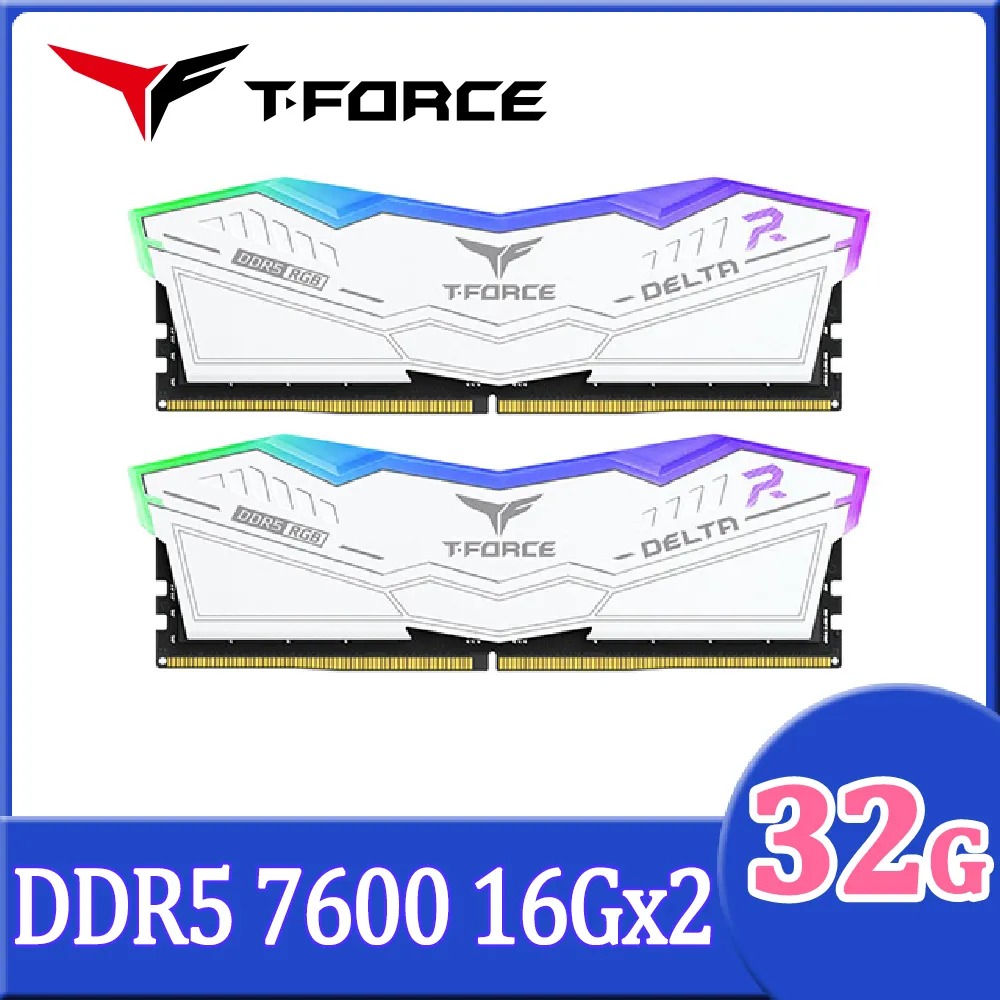 TEAM 十銓 T-FORCE DELTA RGB 炫光 DDR5 8000 32GB(16Gx2) CL38 白色 桌上型超頻記憶體 歷史價格詳細信息