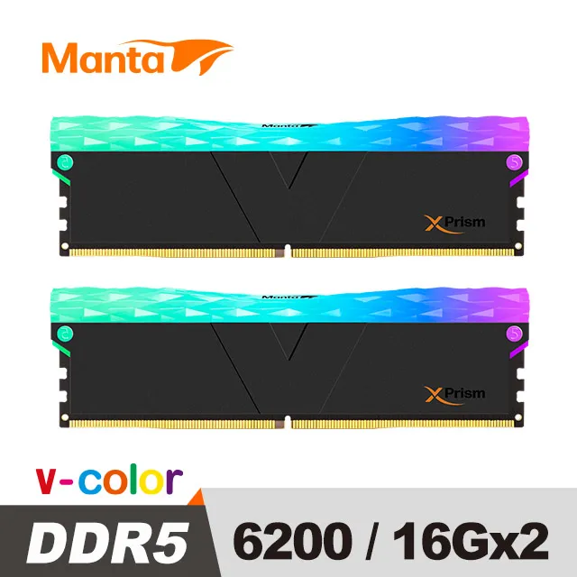 v-color 全何 MANTA XPrism 系列 DDR5 6000 32GB (16GBx2) RGB桌上型超頻記憶體 (白) 歷史價格詳細信息