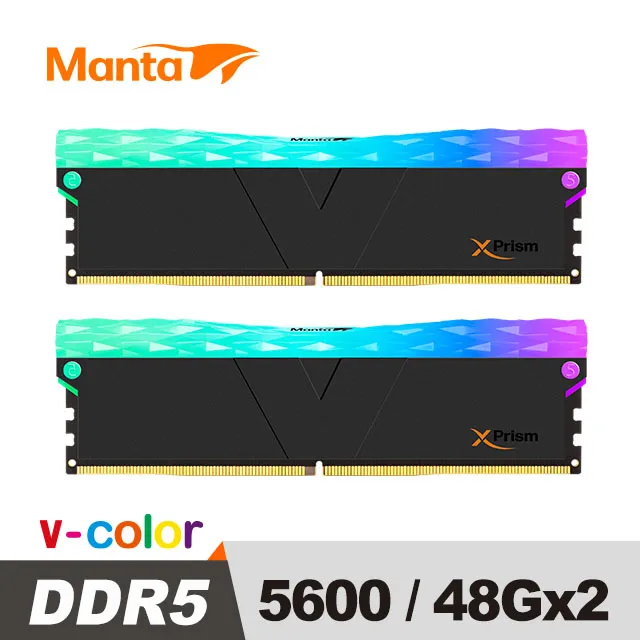 v-color 全何 MANTA XPrism系列 DDR5 5600 32GB(16GB*2) RGB桌上型超頻記憶體+RGB燈條模組(白) 歷史價格詳細信息