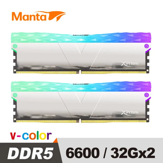 v-color 全何 MANTA XPrism 系列 DDR5 8200 48GB(24GB*2) RGB桌上型超頻記憶體 (銀色) 歷史價格詳細信息