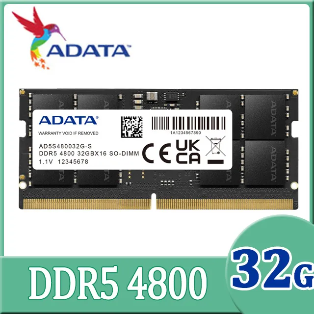 【ADATA 威剛】DDR5/4800 16GB 筆記型記憶體(AD5S480016G-S) 歷史價格詳細信息