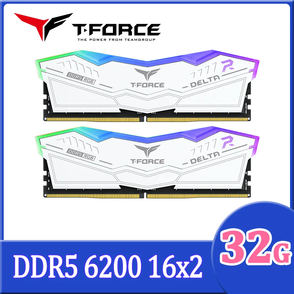 TEAM 十銓 T-FORCE DELTA RGB 炫光 DDR5 8000 32GB(16Gx2) CL38 白色 桌上型超頻記憶體 歷史價格詳細信息