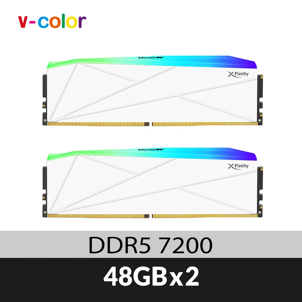 DDR5 MANTA XFinity 7200 48GB (24GBx2) RGB 桌上型超頻記憶體 (白) 歷史價格詳細信息
