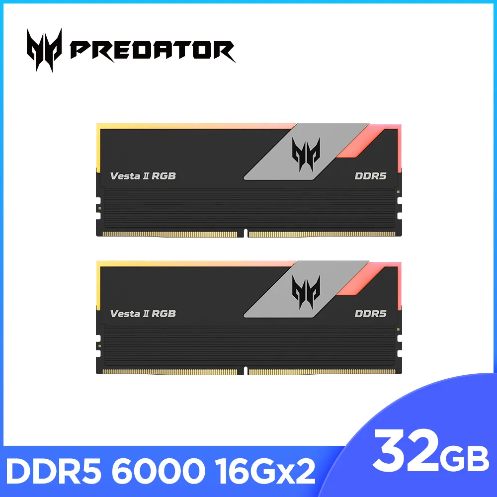 Acer Predator Vesta2 DDR5-6000 32G(16*2)(CL30)RGB 超頻桌上型記憶體 歷史價格詳細信息