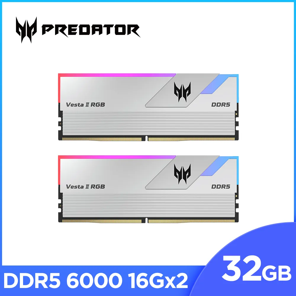 Acer Predator Vesta2 DDR5-6000 32G(16*2)(CL30)RGB 超頻桌上型記憶體 歷史價格詳細信息