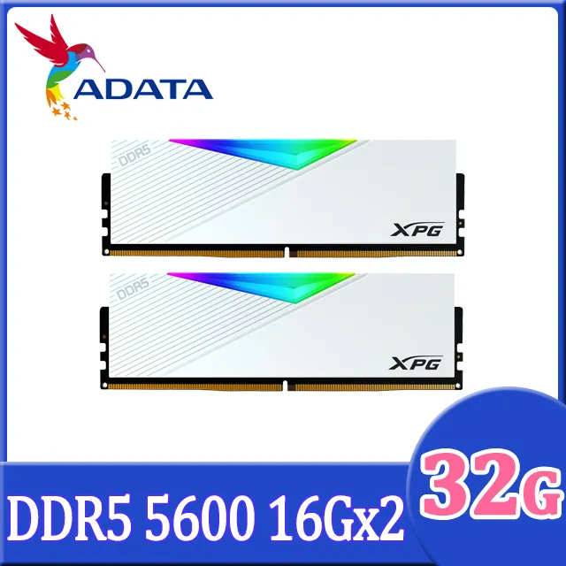 【ADATA 威剛】LANCER RGB DDR5 5600 32GB*2 白色 超頻桌上型記憶體(AX5U5600C3632G-DCLARWH) 歷史價格詳細信息
