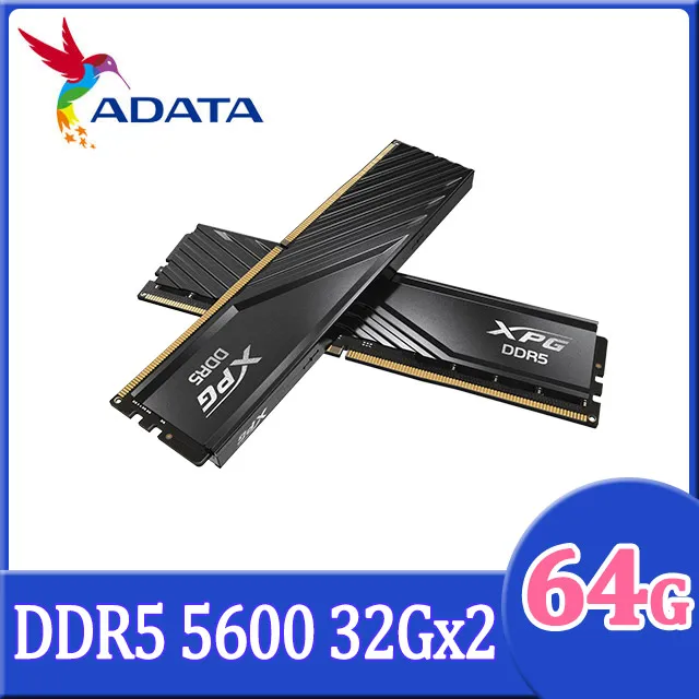 ADATA 威剛 XPG Lancer DDR5 5600 64GB(32Gx2) 桌上型超頻記憶體(黑色)(AX5U5600C3632G-DCLABK) 歷史價格詳細信息