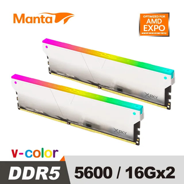 v-color 全何 MANTA XSKY系列 DDR5 5600 32GB(16GB*2)(AMD 專用)桌上型超頻記憶體 (銀) 歷史價格詳細信息