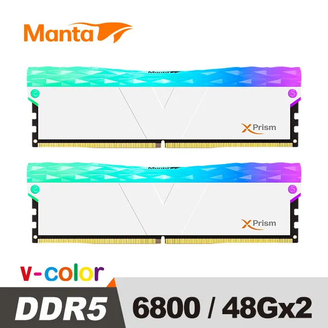 【v-color】MANTA XPRISM RGB DDR5 6800 96GB kit 48GBx2(桌上型超頻記憶體) 歷史價格詳細信息