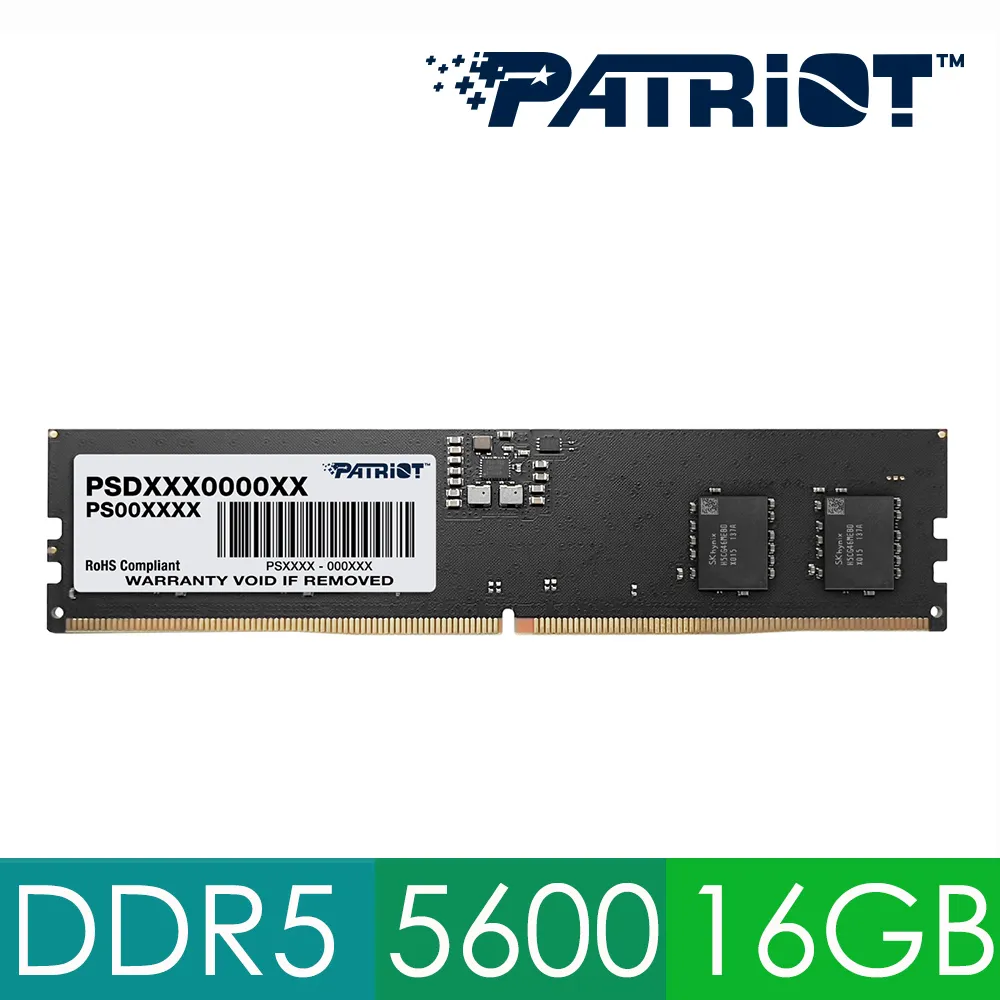 【PATRiOT 博帝】DDR5 5600 32GB 桌上型記憶體(PSD532G56002) 歷史價格詳細信息